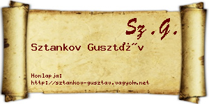 Sztankov Gusztáv névjegykártya